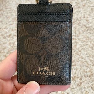 Coach ID pouch with lanyard